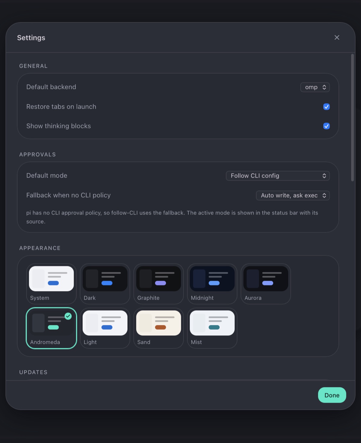 Andromeda theme
