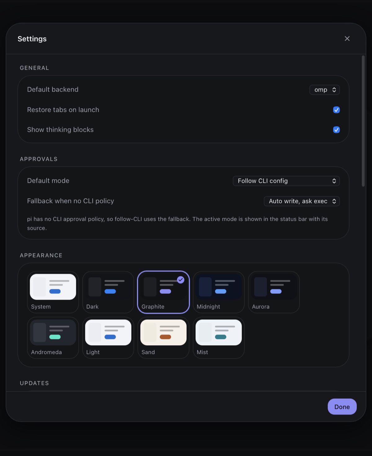 Graphite theme